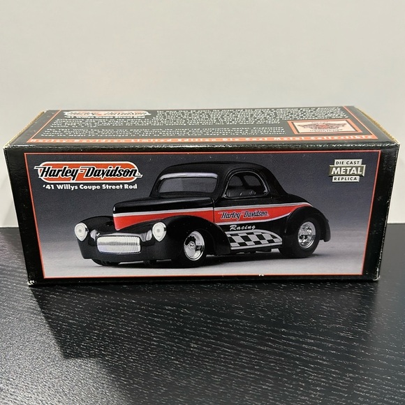 Harley-Davidson Vintage Die Cast Model Car ‘41 Willys Coupe Street Rod - Picture 2 of 13